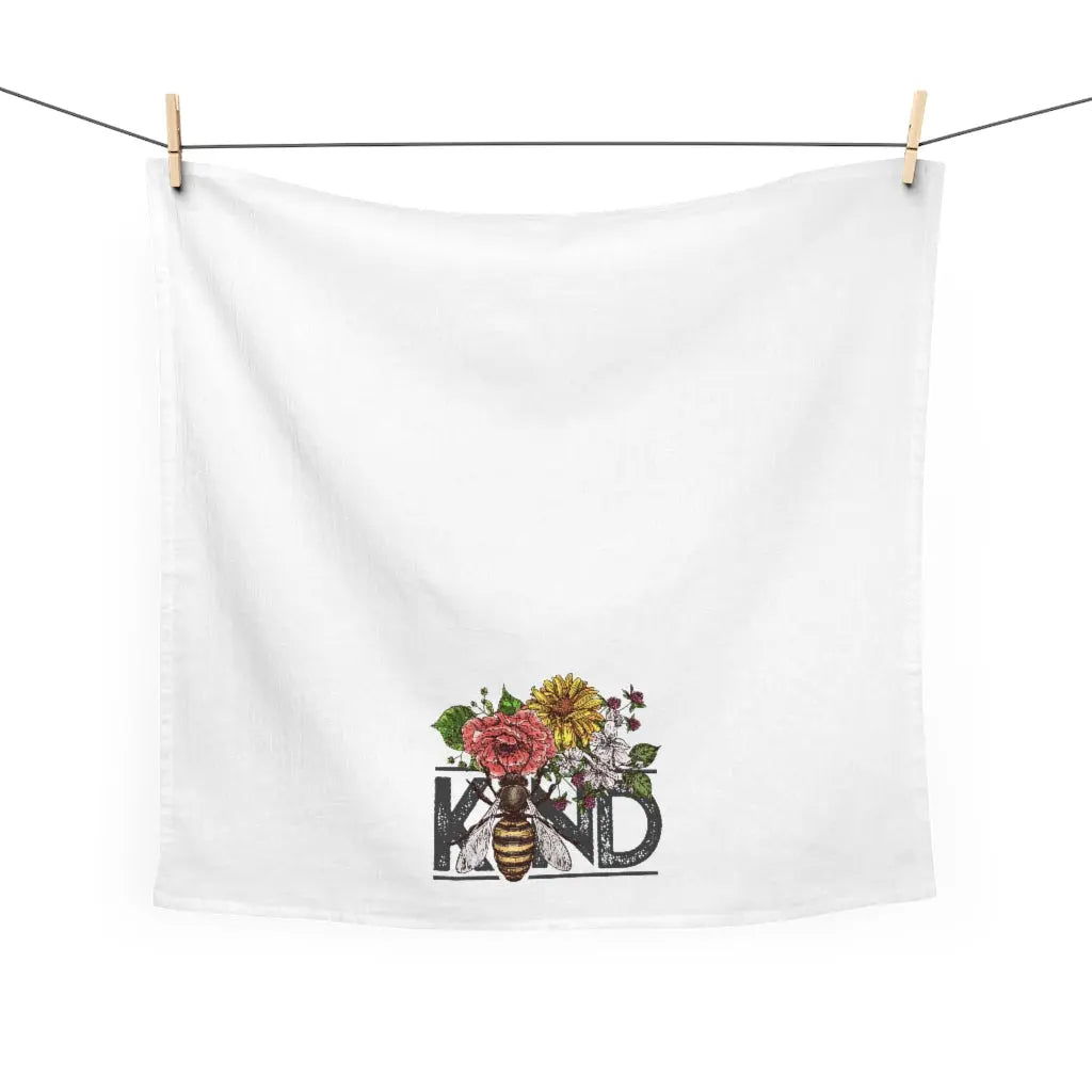 Bee Kind Tea Towel, Be Nice Kitchen Towel, Dish Towel, Kindness Towel, Bumble Bee Towel Printify