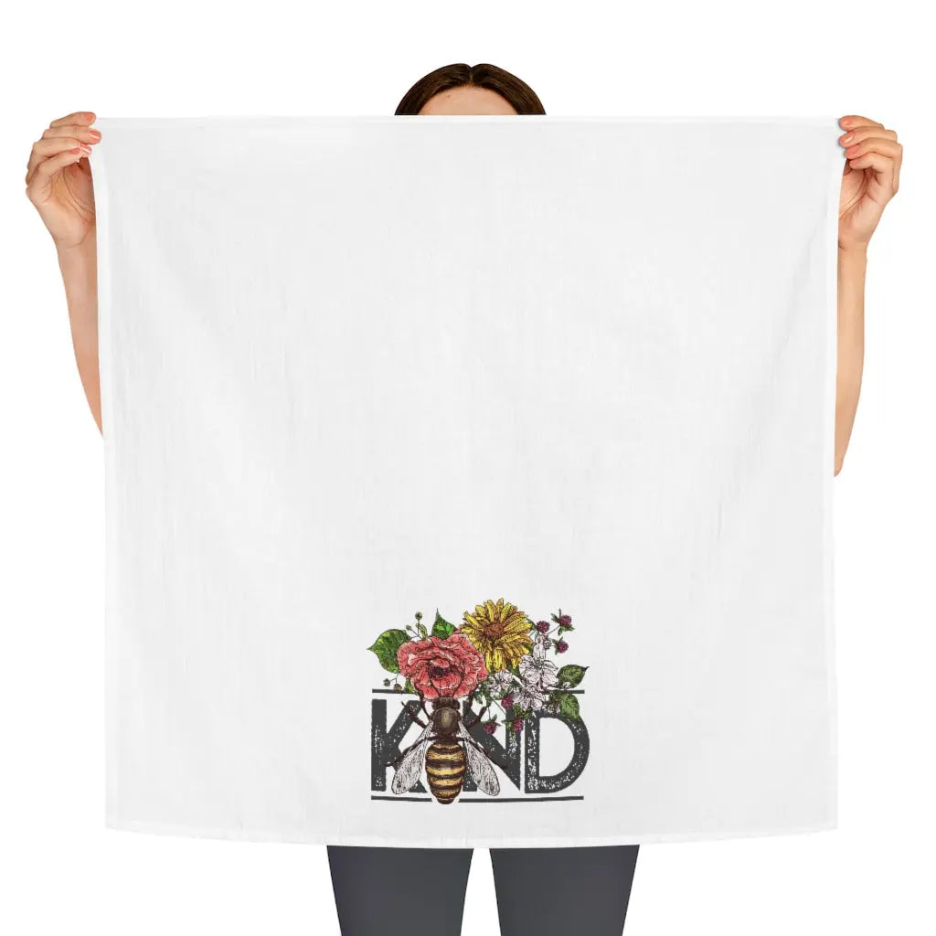 Bee Kind Tea Towel, Be Nice Kitchen Towel, Dish Towel, Kindness Towel, Bumble Bee Towel Printify