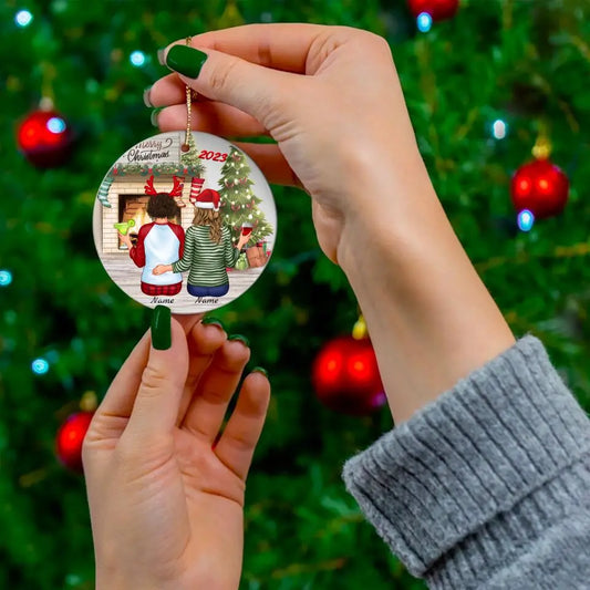Best Friends Personalized Christmas Ornament 2023 Printify