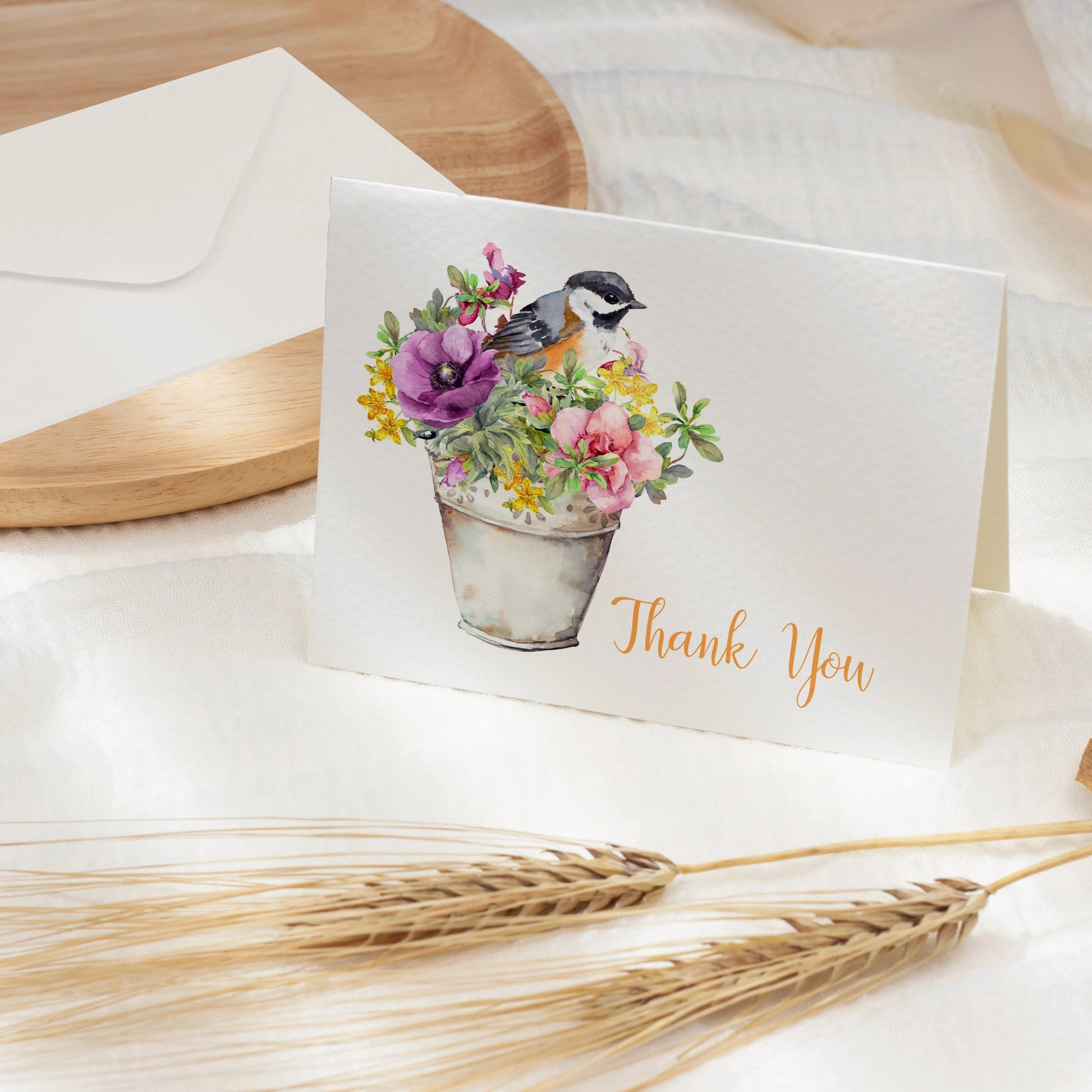 Bird & Flowers Thank You Cards Amazing Faith Designs