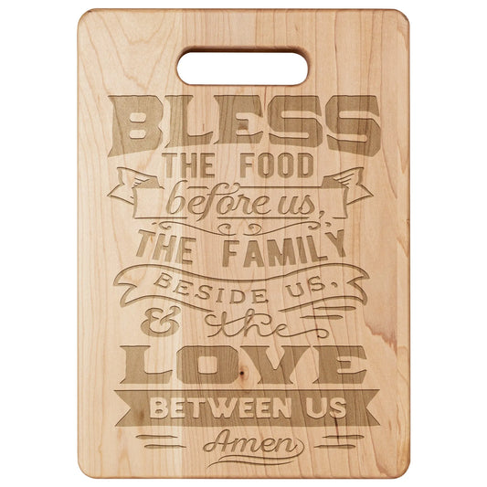 Bless the Food Before Us Maple Cutting Board teelaunch