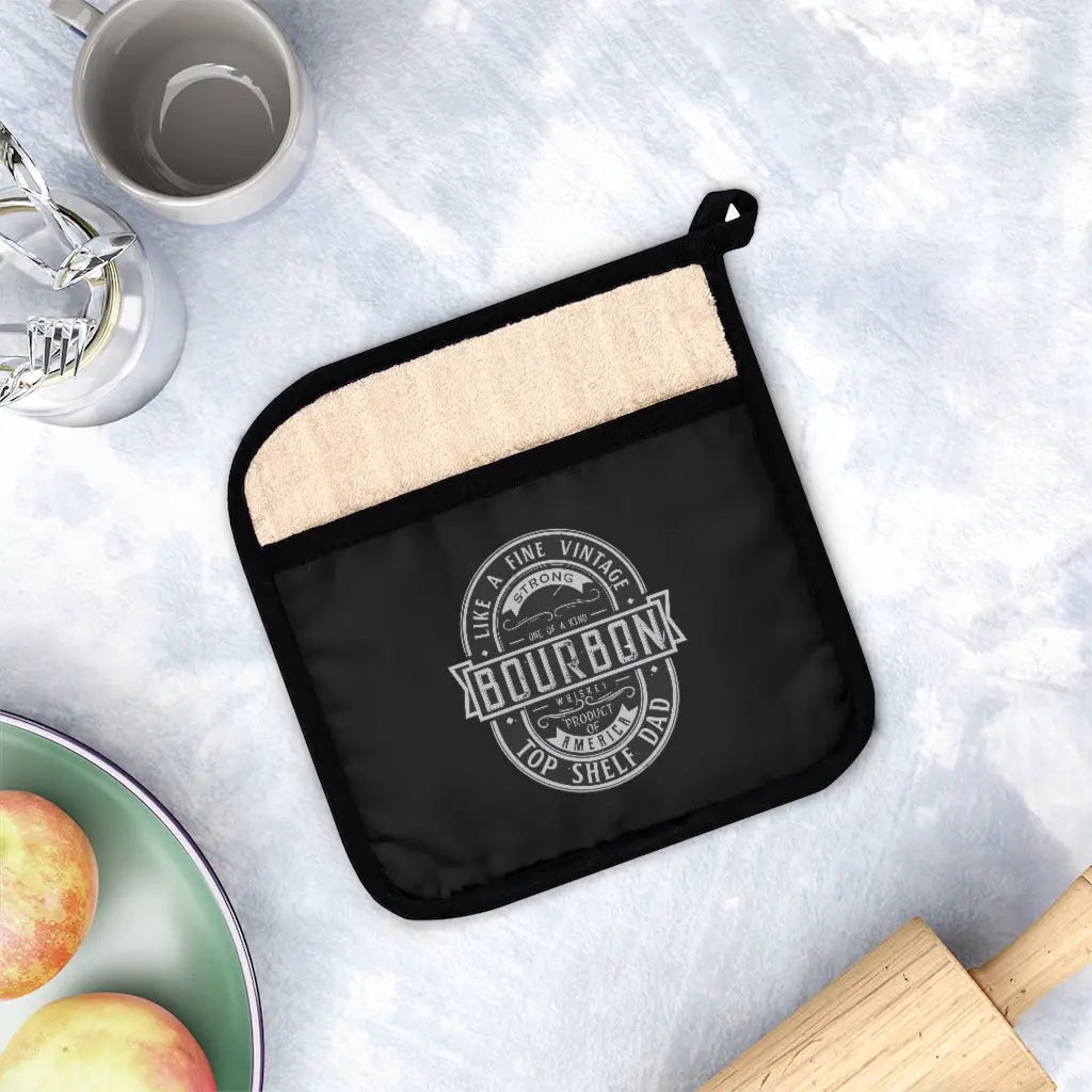 Bourbon Dad Pot Holder with Pocket | Hot Pad | Father's Day Gift Printify