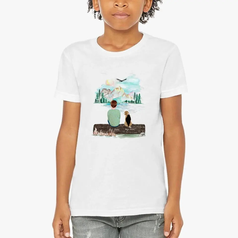Boy and His Dog Tshirt - Personalized Printify