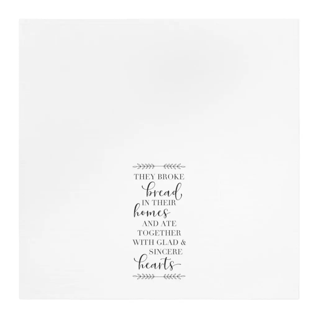 Break Bread Scripture Tea Towel | Christian Gift Printify