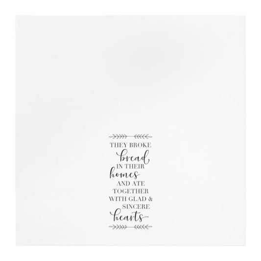 Break Bread Scripture Tea Towel | Christian Gift Printify