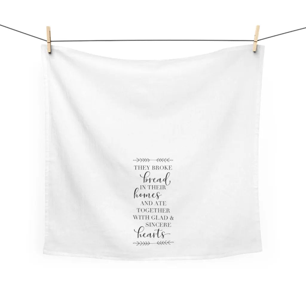 Break Bread Scripture Tea Towel | Christian Gift Printify