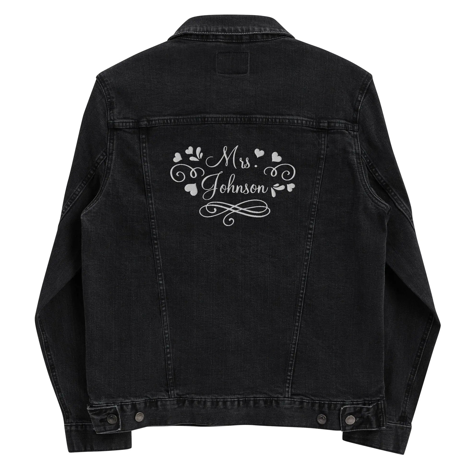 Bride Personalized Embroidered Denim Jacket Amazing Faith Designs