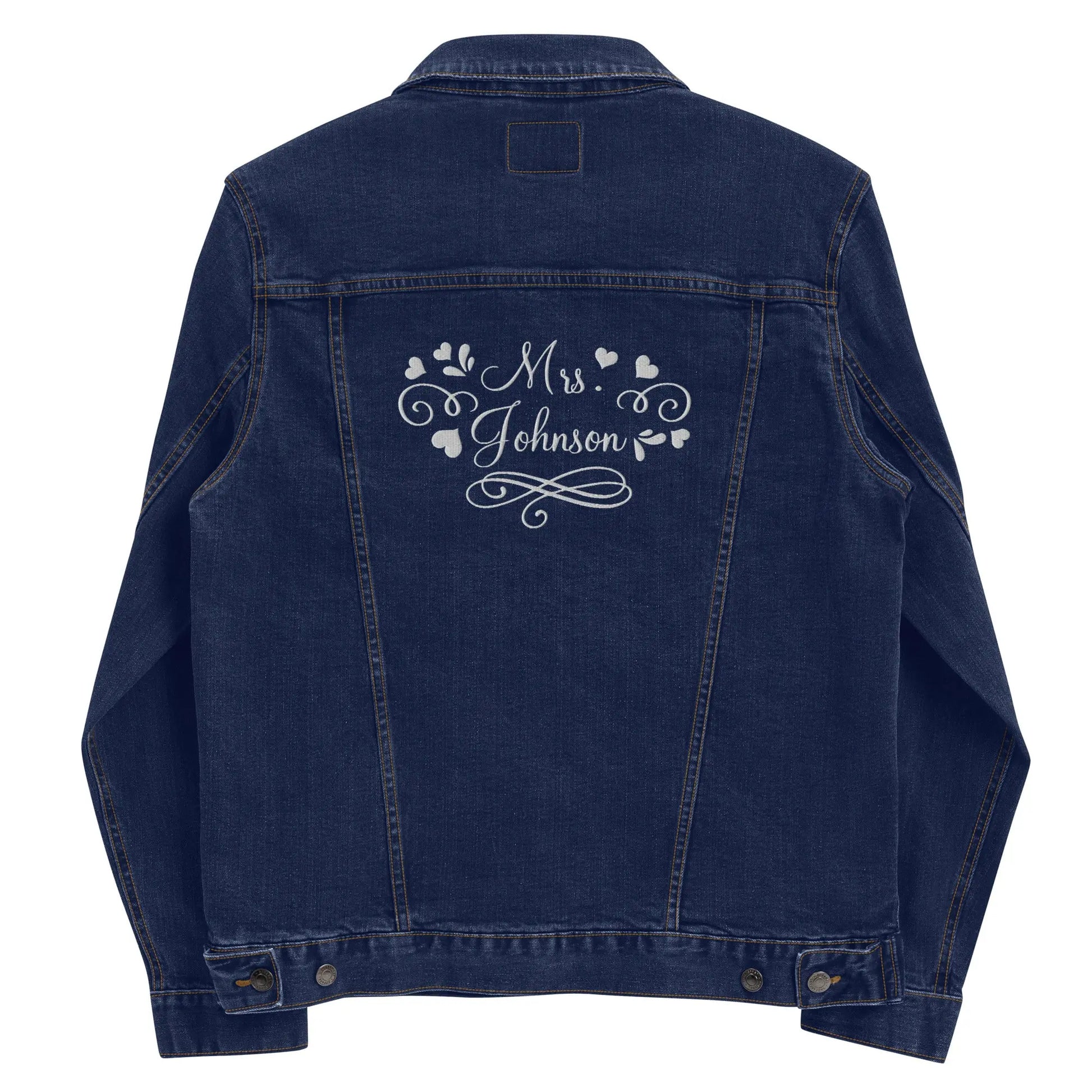 Bride Personalized Embroidered Denim Jacket Amazing Faith Designs