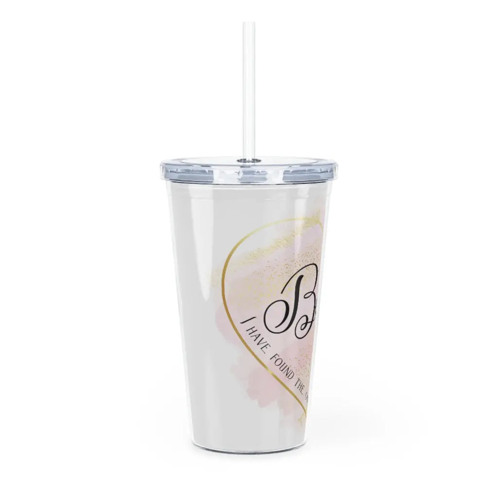 Bride Plastic Water Tumbler with Straw Printify