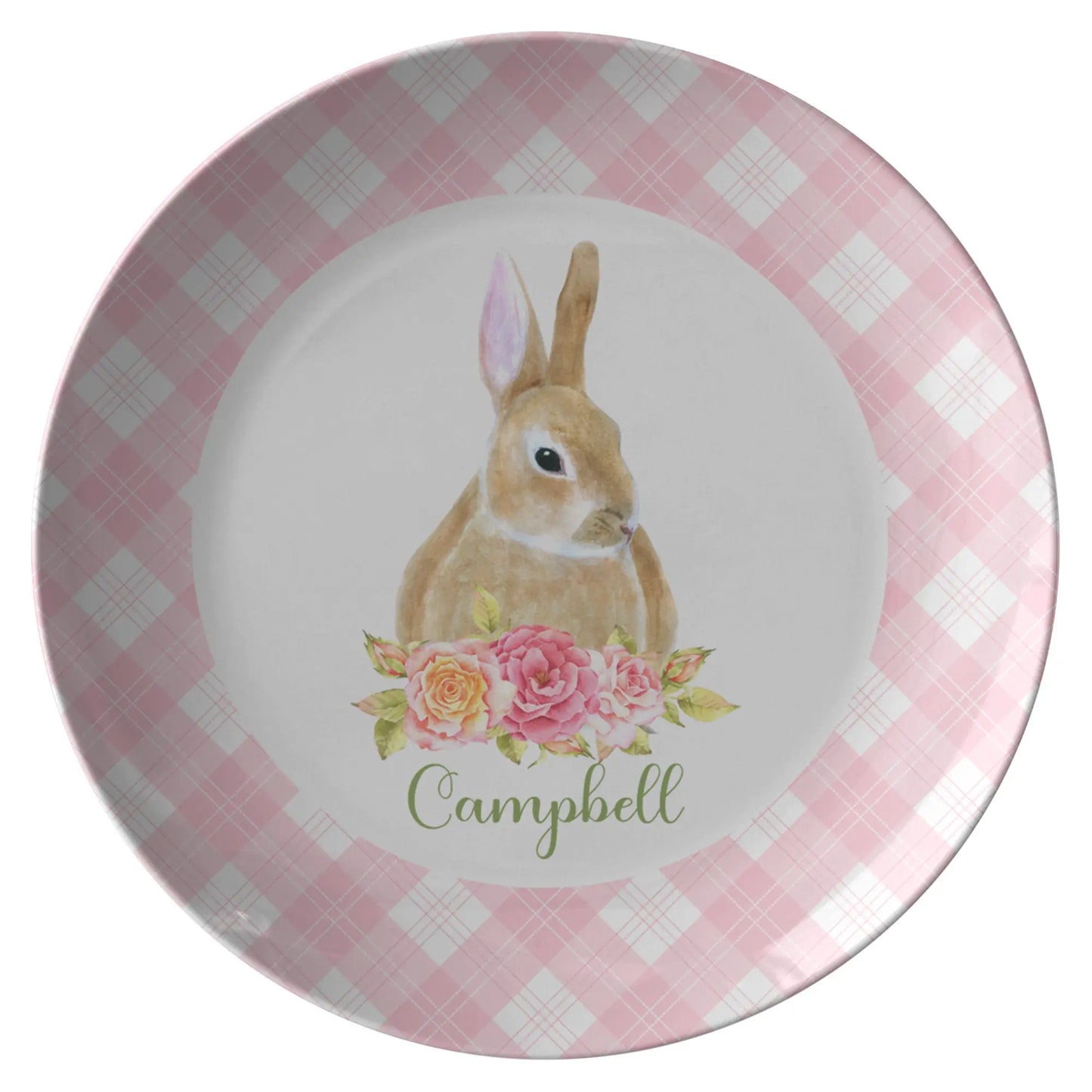 Bunny Personalized Plate for Kids teelaunch