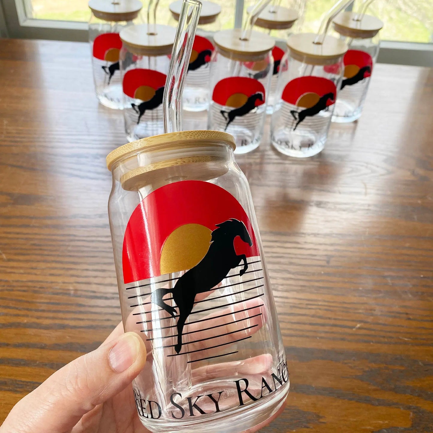 Business Logo | Personalized Iced Coffee Glass | Coffee Glass | Corporate Gift | Business Gift Amazing Faith Designs