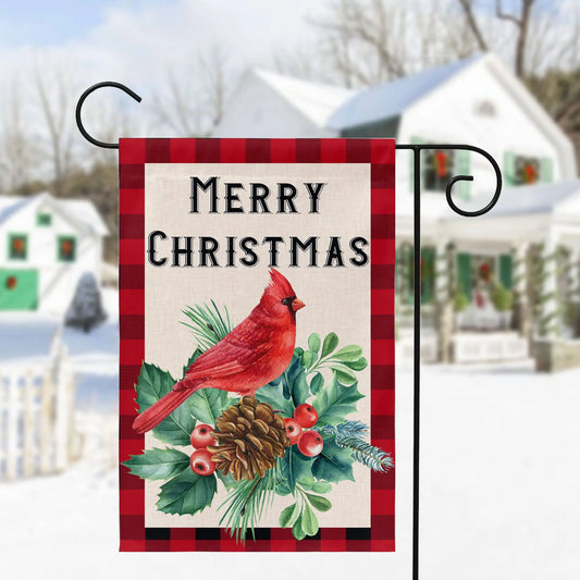 Cardinal Christmas Garden Flag Amazing Faith Designs