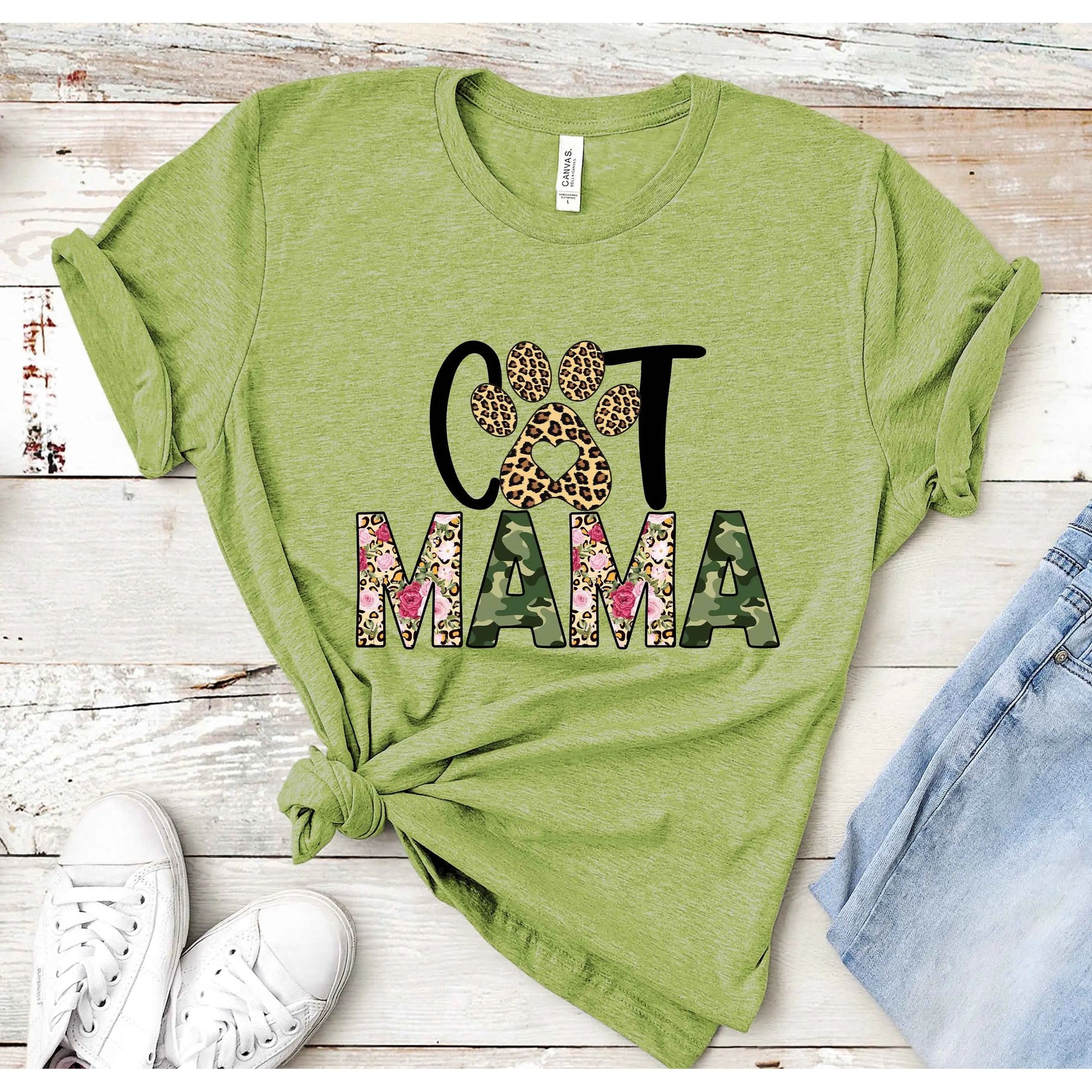Cat Mom T shirt Printify