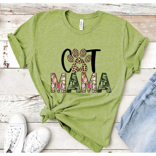 Cat Mom T shirt Printify