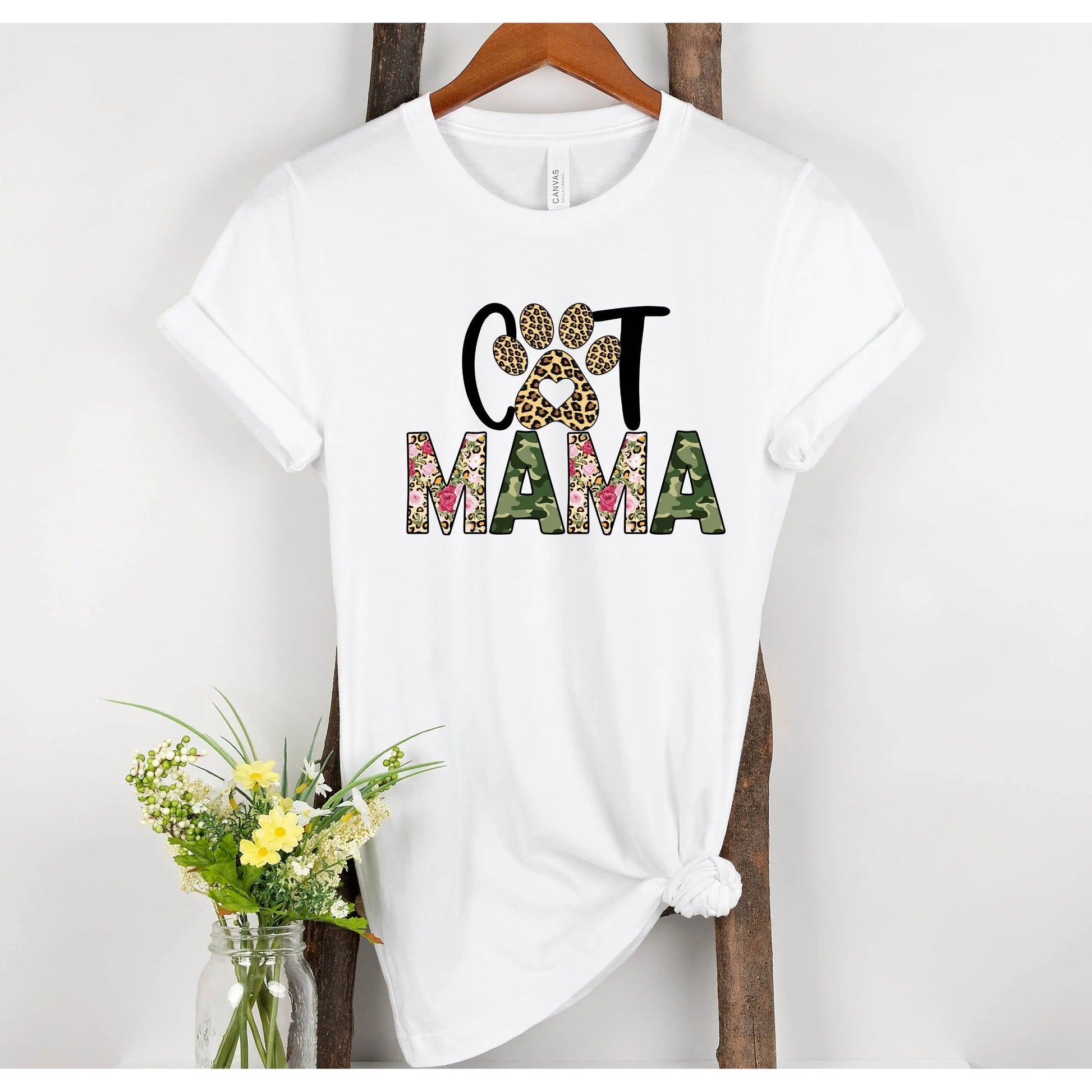 Cat Mom T shirt Printify