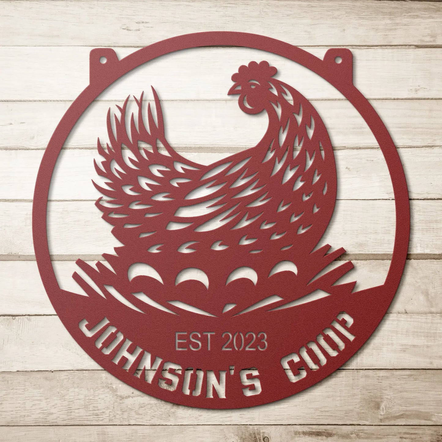 Chicken Coop Personalized Metal Sign, Farmhouse Sign, Hen House Sign, Farm Fresh Eggs teelaunch