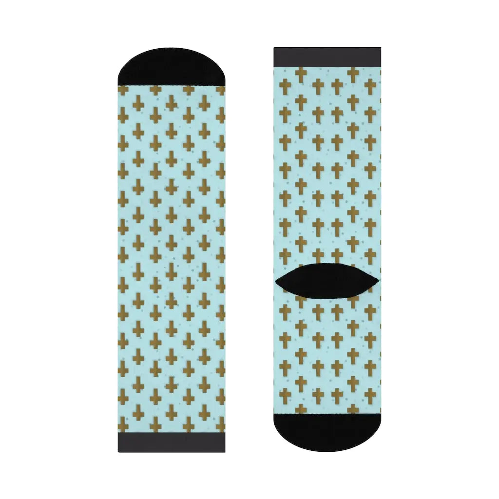 Christian Socks Jesus Cross | Christian Dad Gift, Cute Men's Socks, Religious Socks Printify