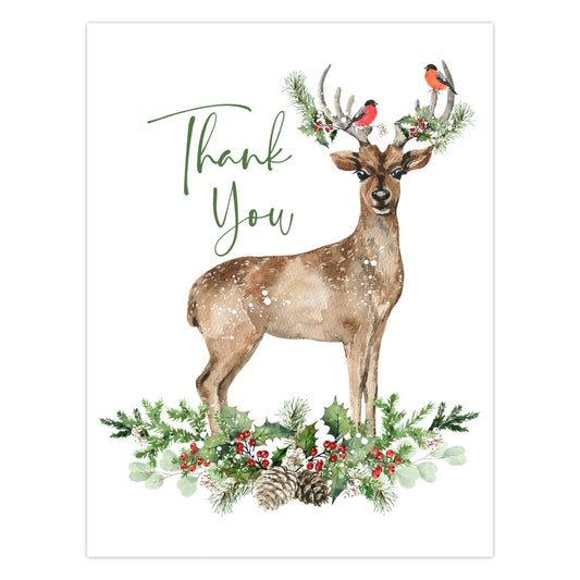 Christmas Deer Thank You Cards Amazing Faith Designs