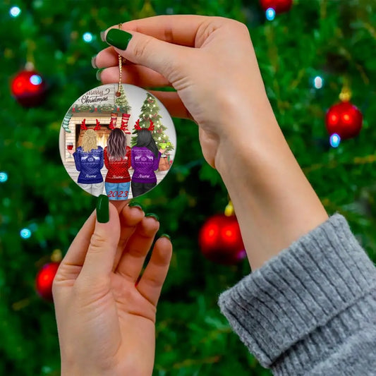 Christmas Friends Ornament (3 Friends) 2023 Printify