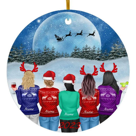 Christmas Friends Ornament (5 Friends) 2023 Printify