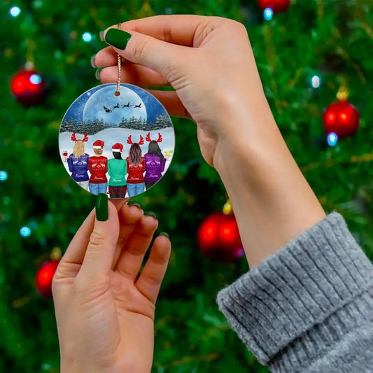Christmas Friends Ornament (5 Friends) 2023 Printify