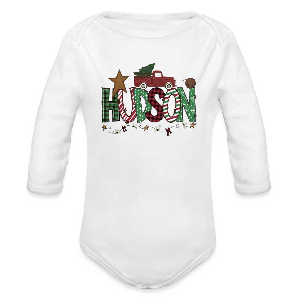Christmas Name Boys Personalized Baby Long Sleeve Onesie SPOD