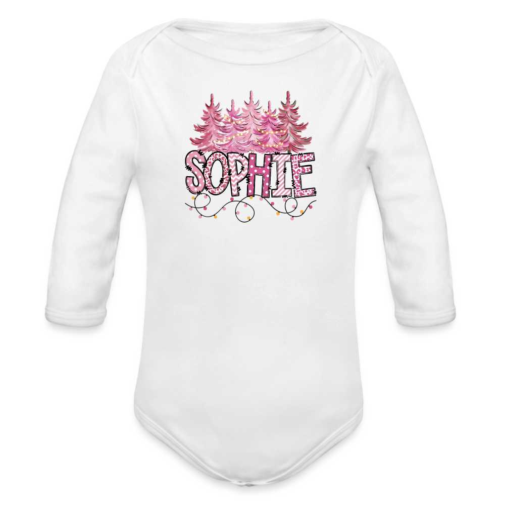 Christmas Name Girls Personalized Baby Long Sleeve Onesie SPOD
