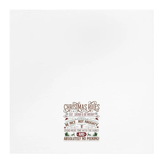 Christmas Rules Kitchen Tea Towel, Holiday Kitchen Towel, Christmas Dish Towel, Cute Christmas Kitchen Towel Printify