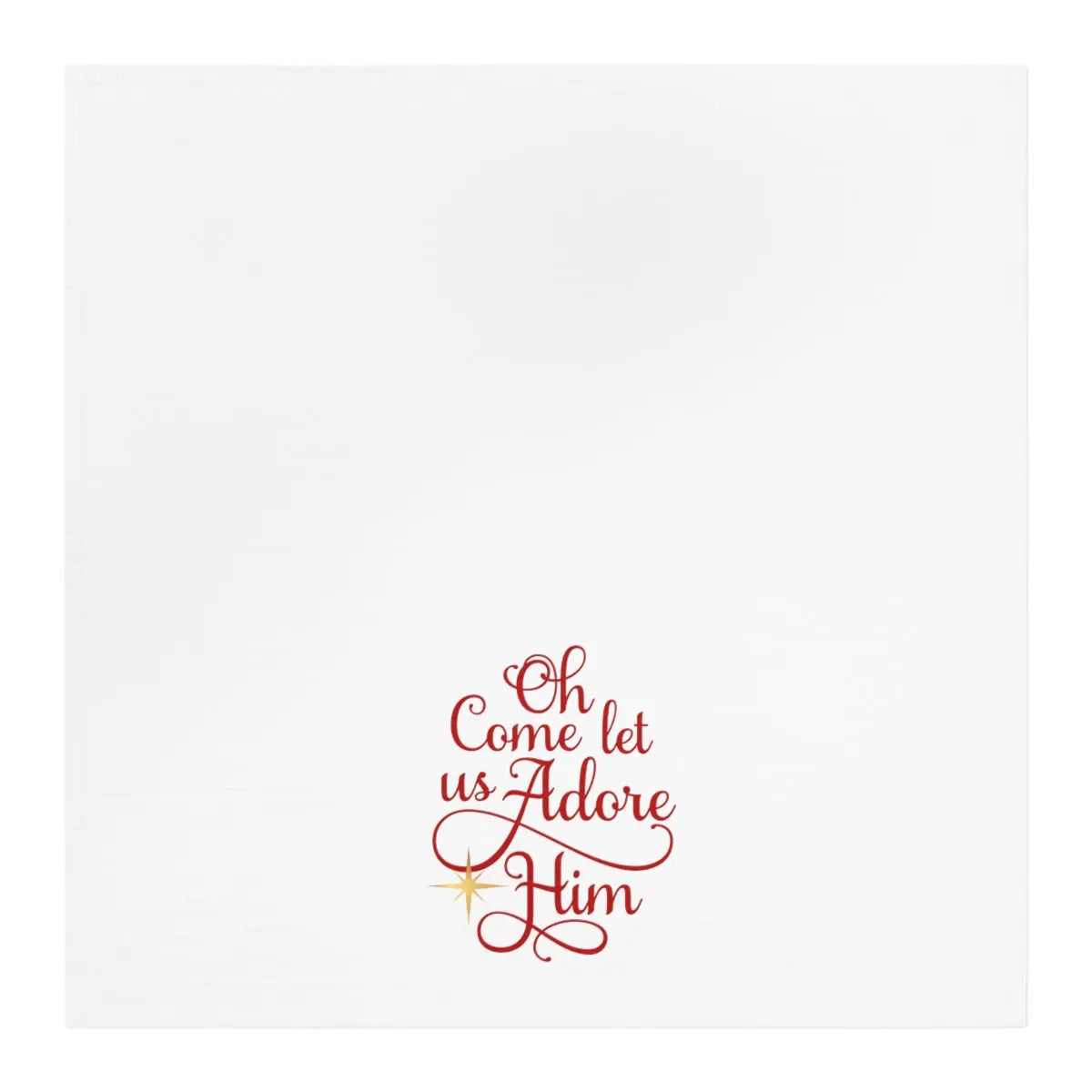 Come Let Us Adore Him Tea Towel, Holiday Kitchen Towel, Christmas Dish Towel, Cute Christmas Kitchen Towel Printify