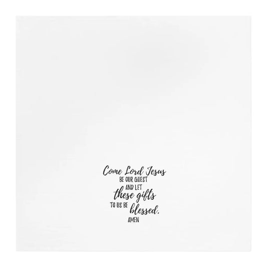 Come Lord Jesus Prayer Tea Towel Printify