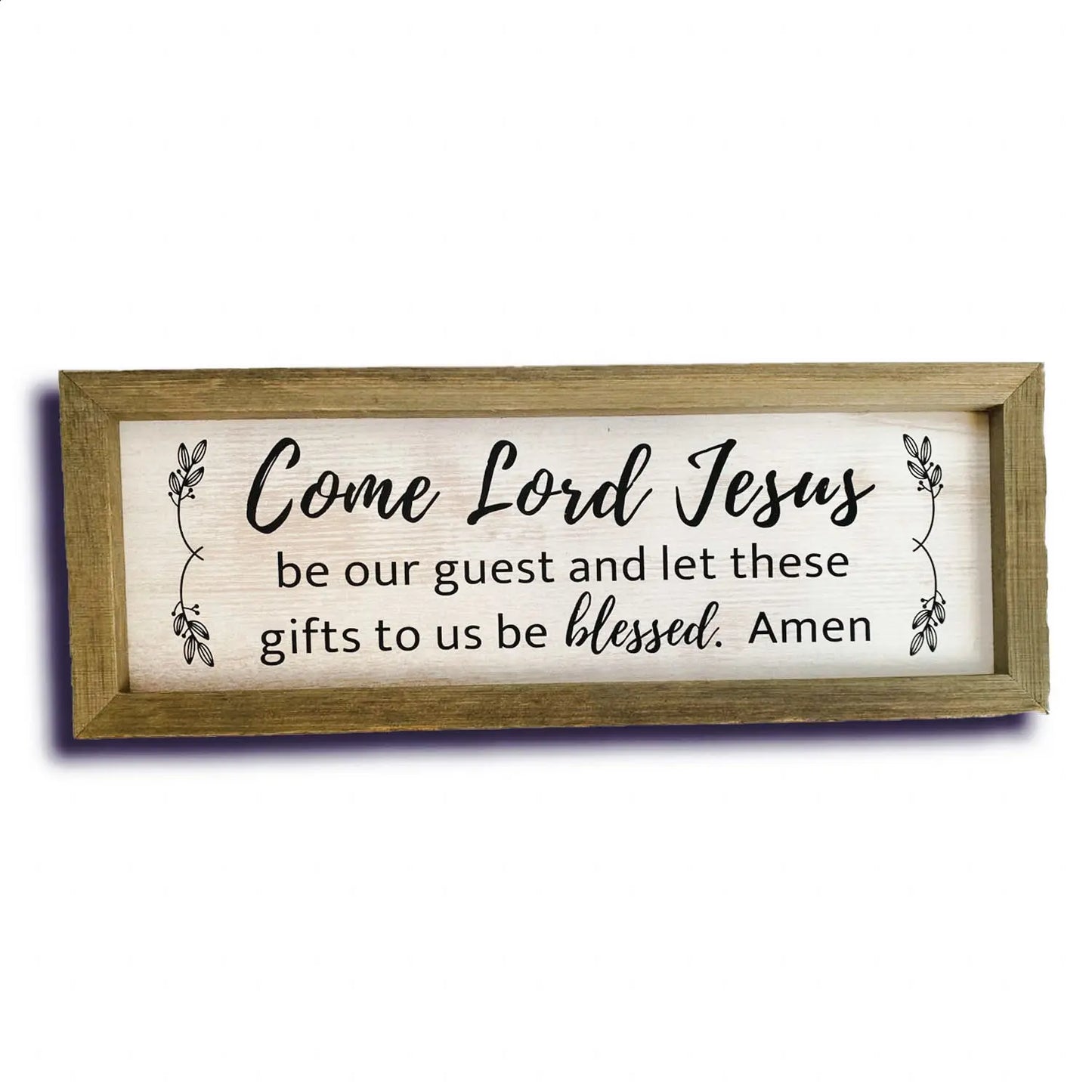 Come Lord Jesus Whitewashed Rustic Farmhouse Wood Decor amazingfaithdesigns