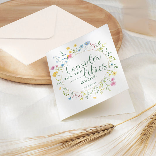 Consider the Lilies Inspirational Cards Amazing Faith Designs