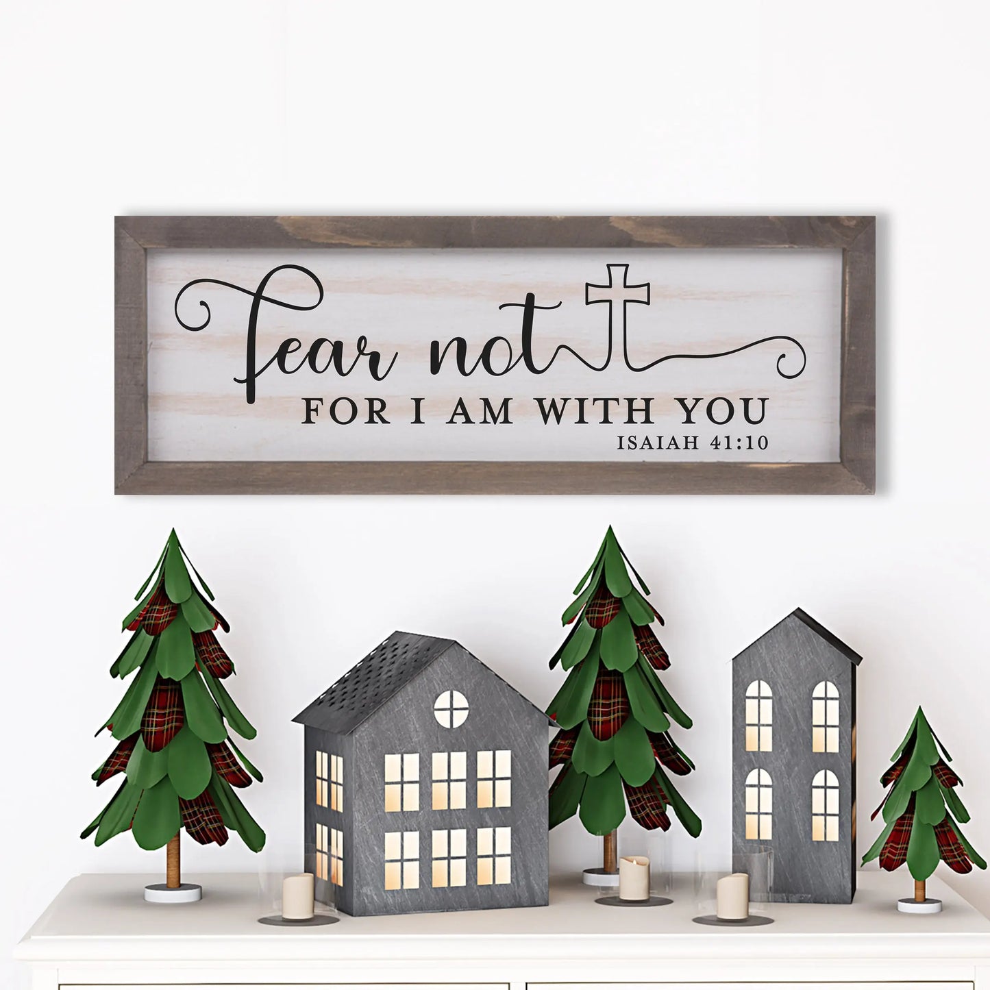 Copy of For Unto Us a Child is Born Rustic Whitewashed Wood Frame Sign | 5.5" x 15" Farmhouse Decor | Christmas Wood Decor | Isaiah 9:6 amazingfaithdesigns