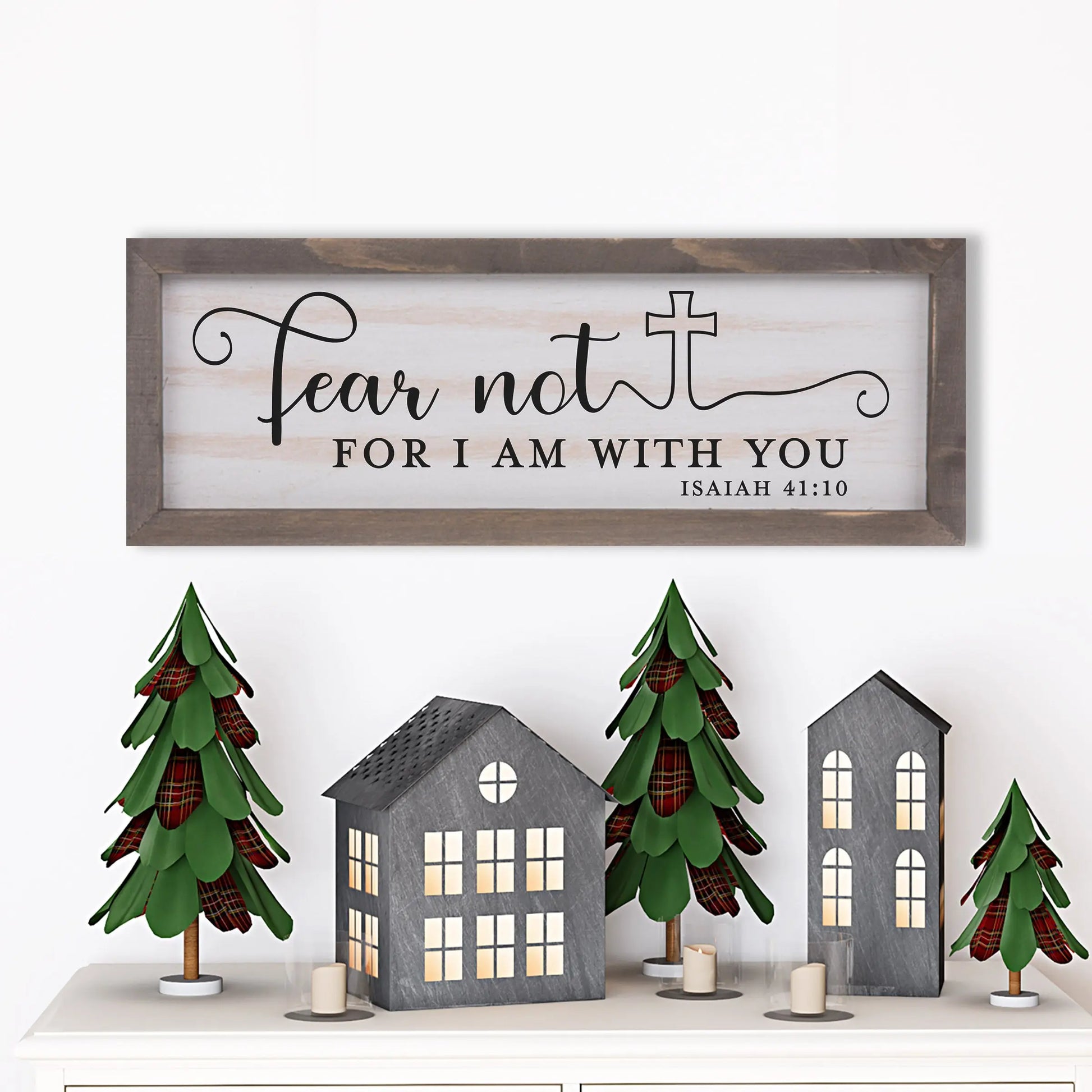 Copy of For Unto Us a Child is Born Rustic Whitewashed Wood Frame Sign | 5.5" x 15" Farmhouse Decor | Christmas Wood Decor | Isaiah 9:6 amazingfaithdesigns