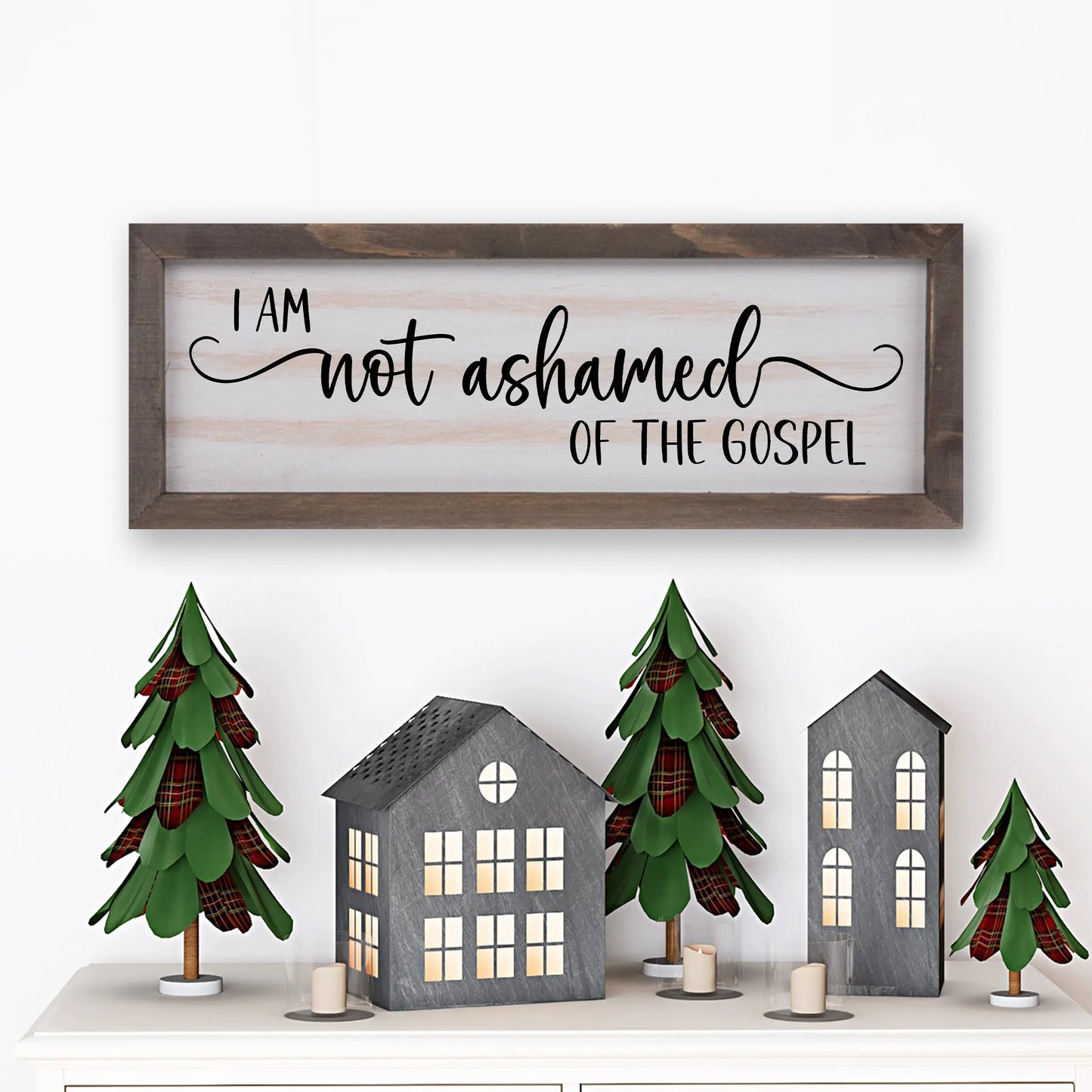 Copy of Love One Another Rustic Whitewash Wood Frame Scripture Sign | John 13:34 amazingfaithdesigns