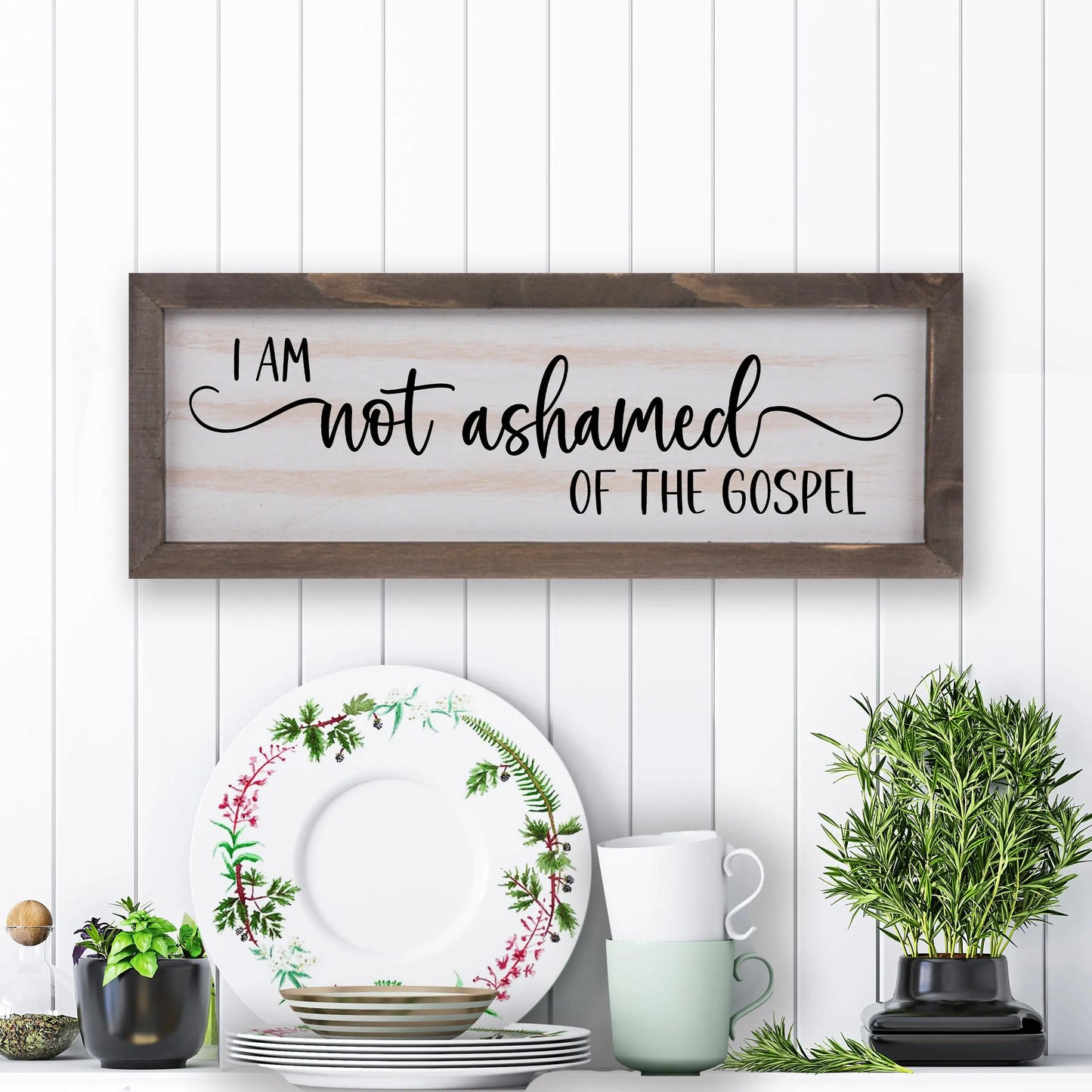 Copy of Love One Another Rustic Whitewash Wood Frame Scripture Sign | John 13:34 amazingfaithdesigns