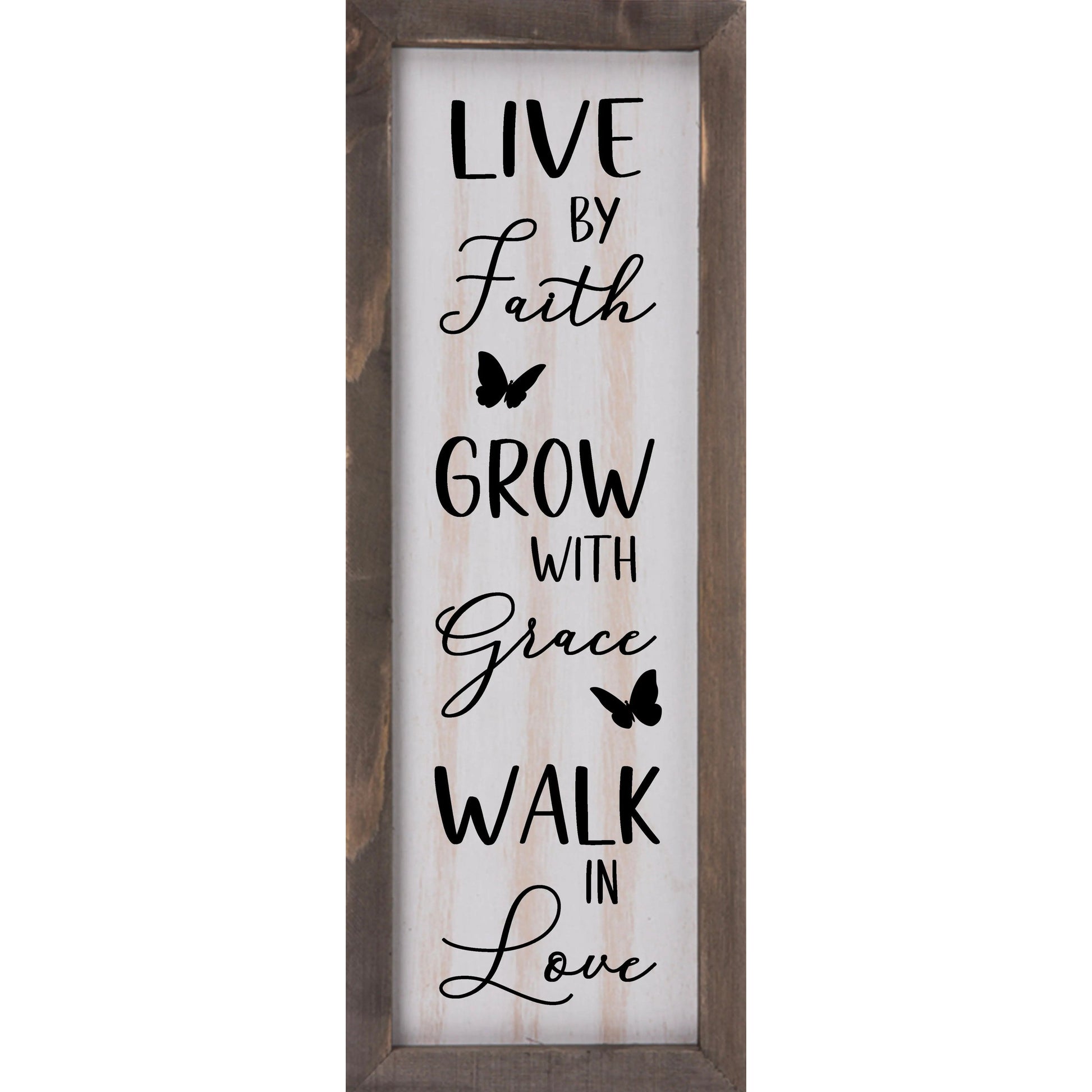 Copy of Welcome Butterfly Rustic Whitewashed Wood Frame Sign | 15" x 5.5" Farmhouse Decor amazingfaithdesigns