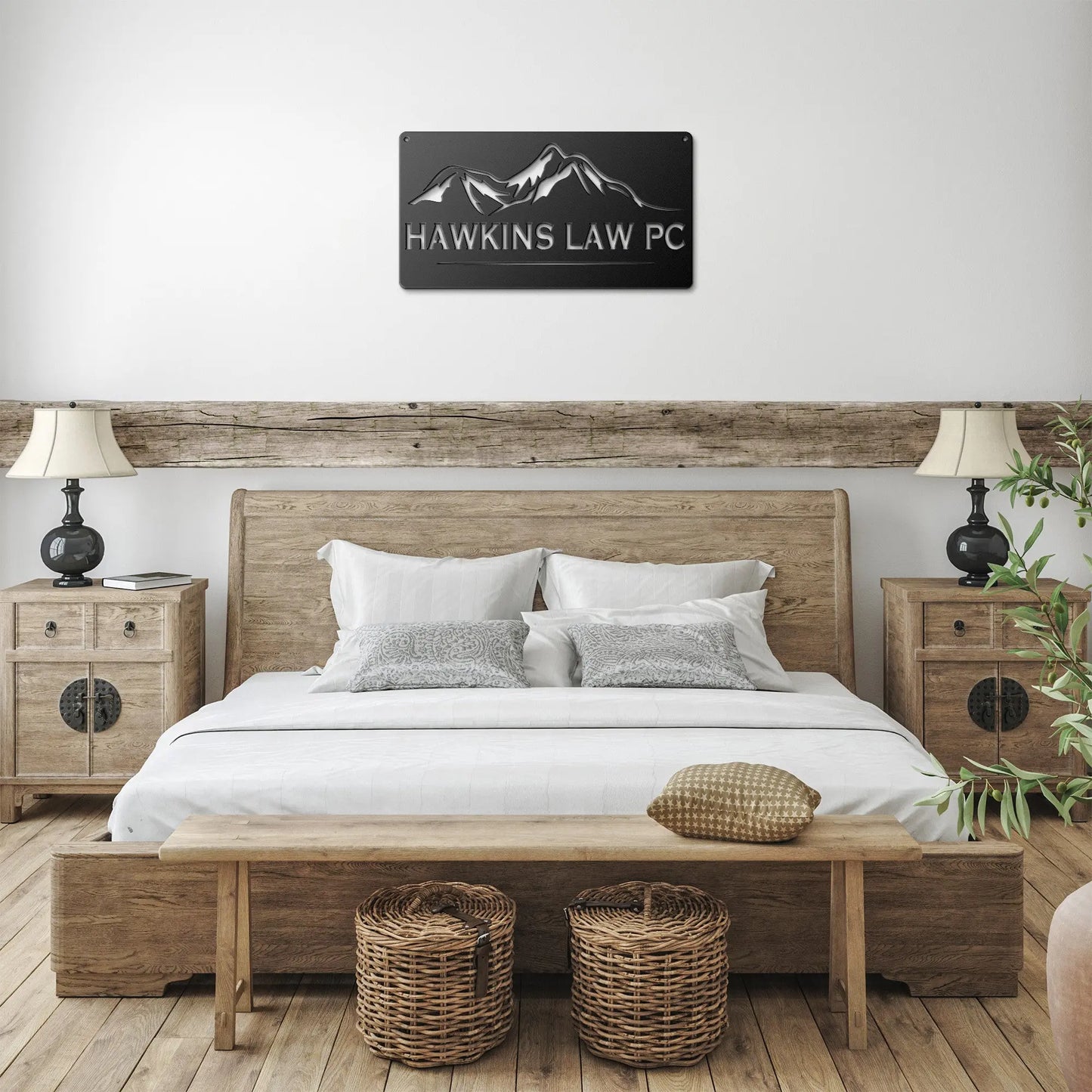 Custom Office Sign - Rectangle, Mountains teelaunch