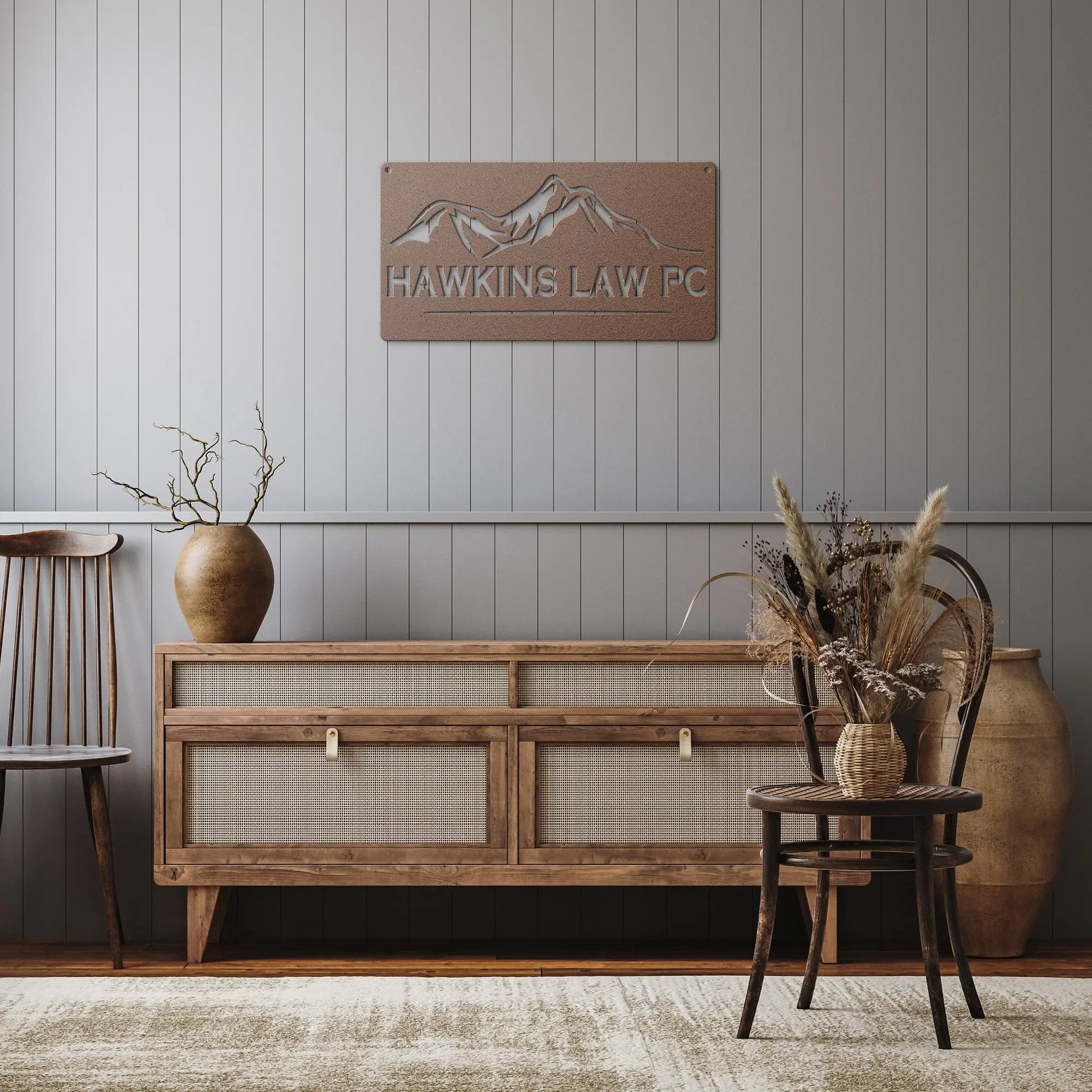 Custom Office Sign - Rectangle, Mountains teelaunch
