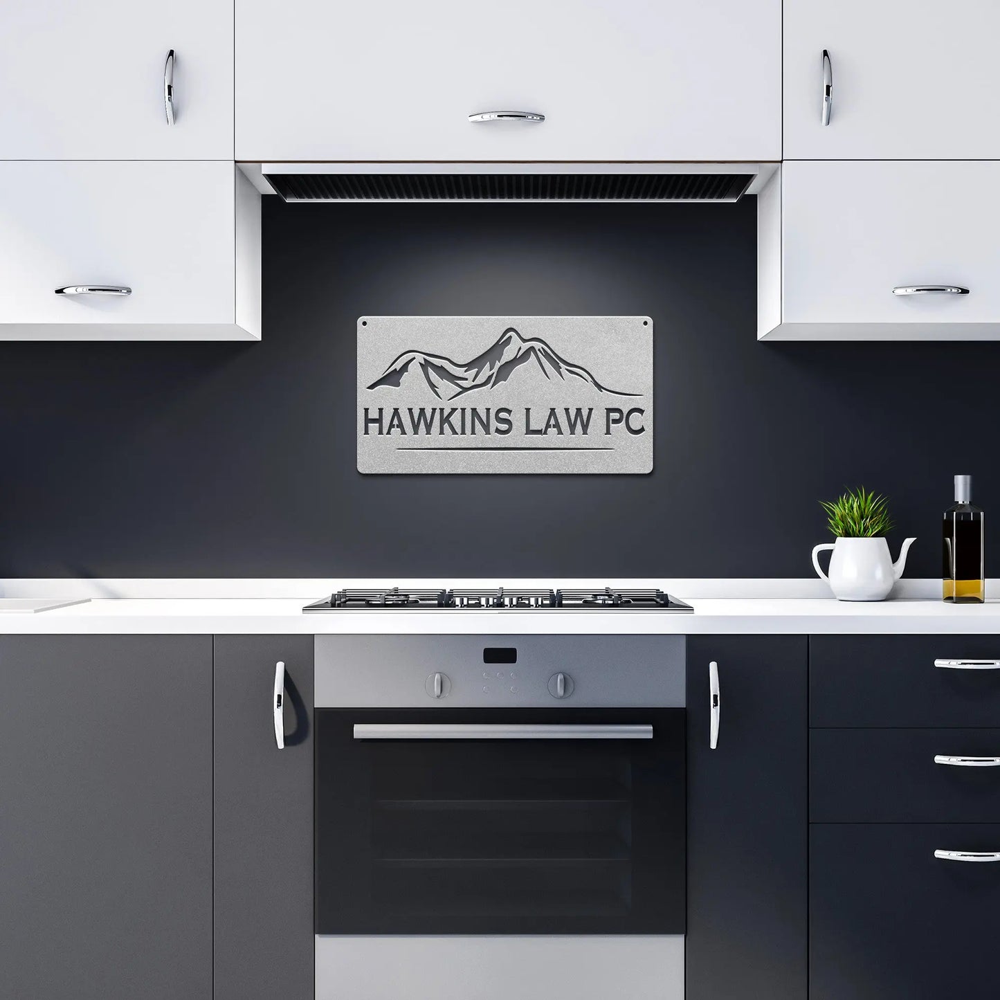 Custom Office Sign - Rectangle, Mountains teelaunch