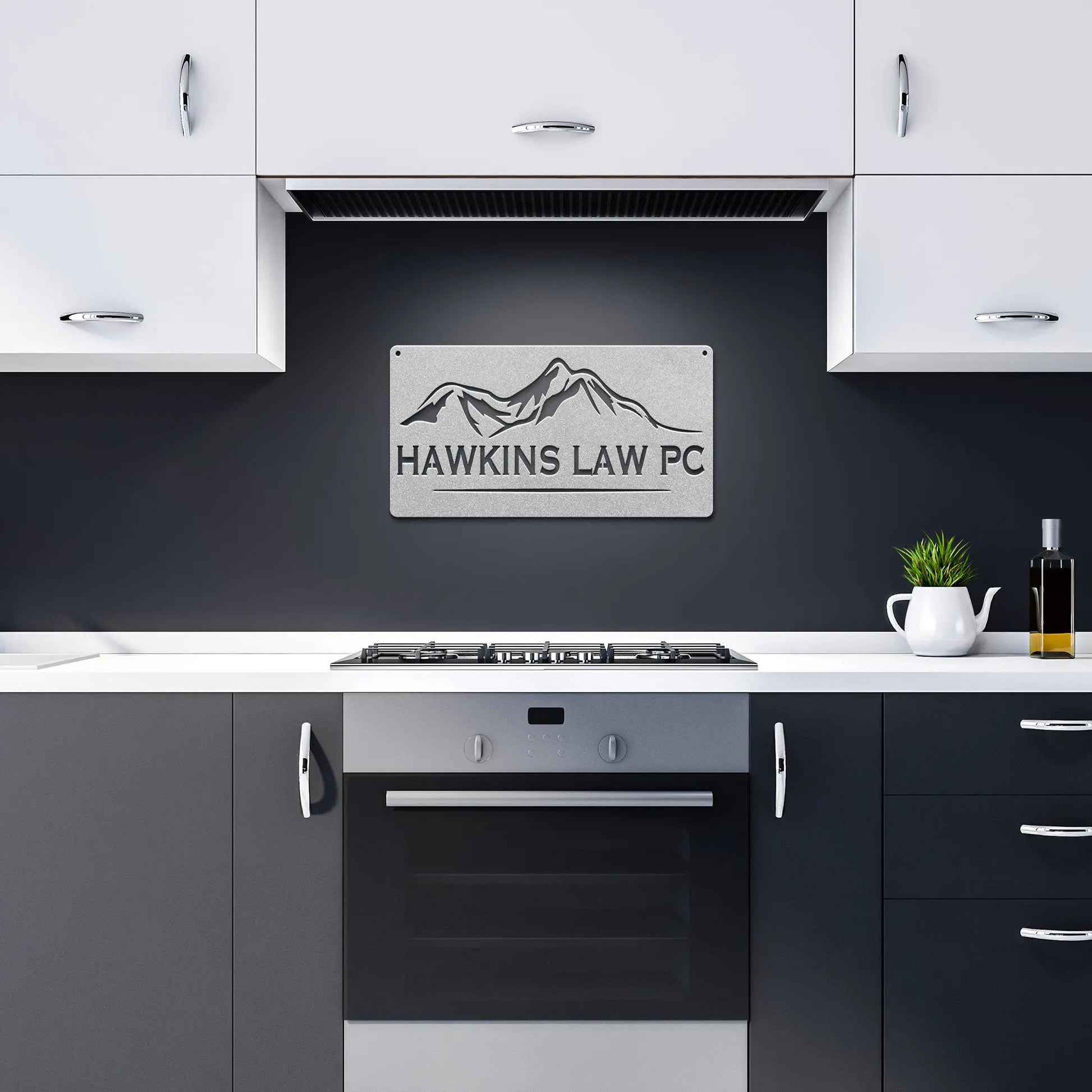 Custom Office Sign - Rectangle, Mountains teelaunch