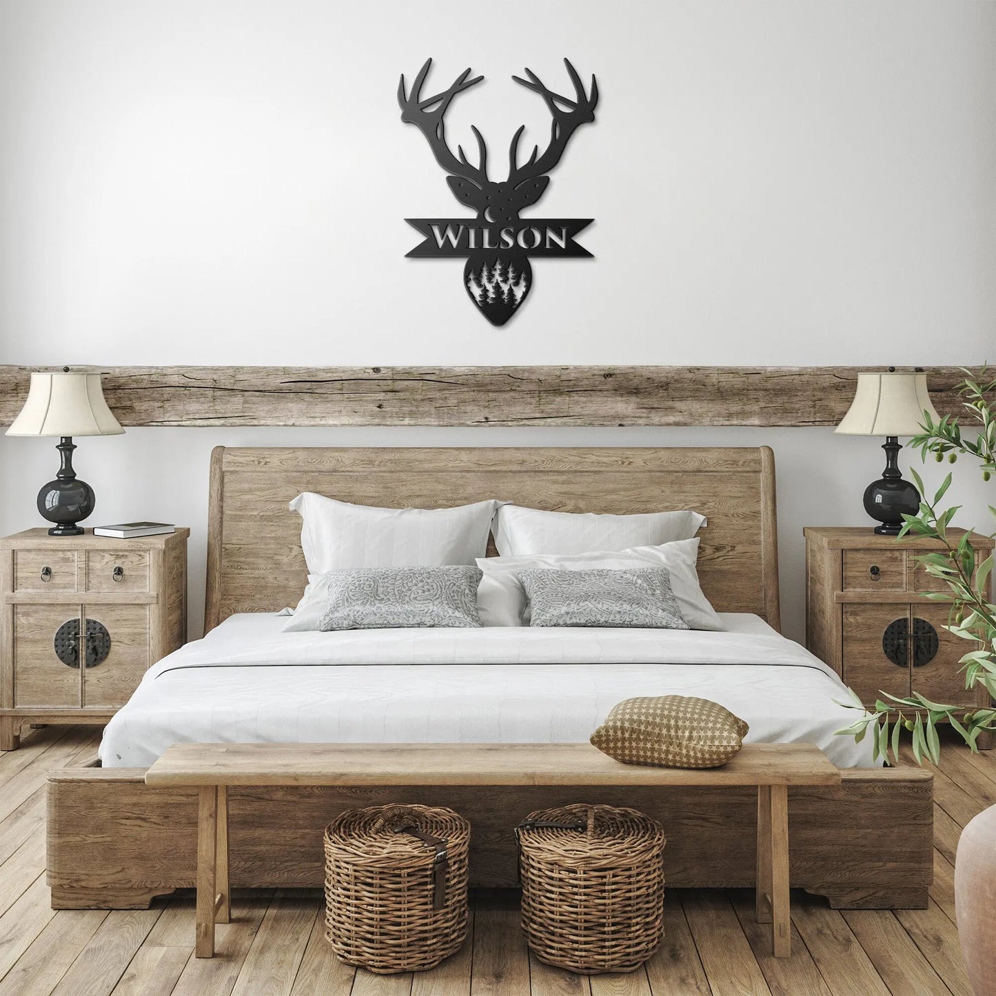 Deer Head Personalized Metal Sign, Custom Metal Sign, Personalized Metal Sign, Hunting Sign, Hunter Gift teelaunch