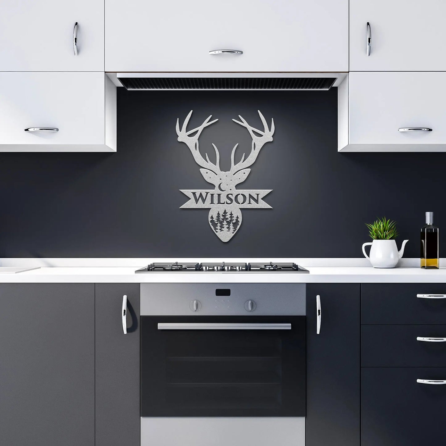 Deer Head Personalized Metal Sign, Custom Metal Sign, Personalized Metal Sign, Hunting Sign, Hunter Gift teelaunch