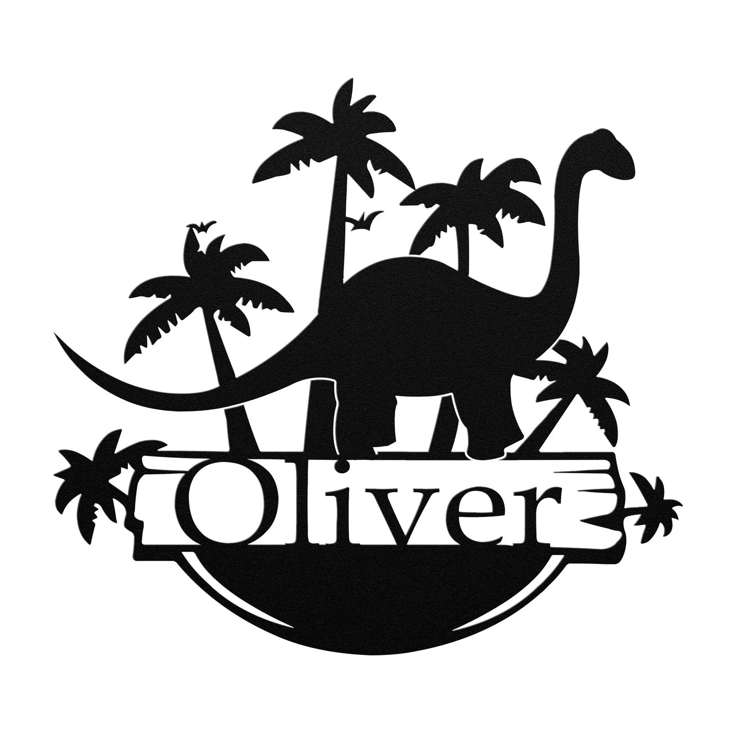 Dinosaur Personalized Metal Sign, Bedroom Wall Art, Nursery Wall Art teelaunch
