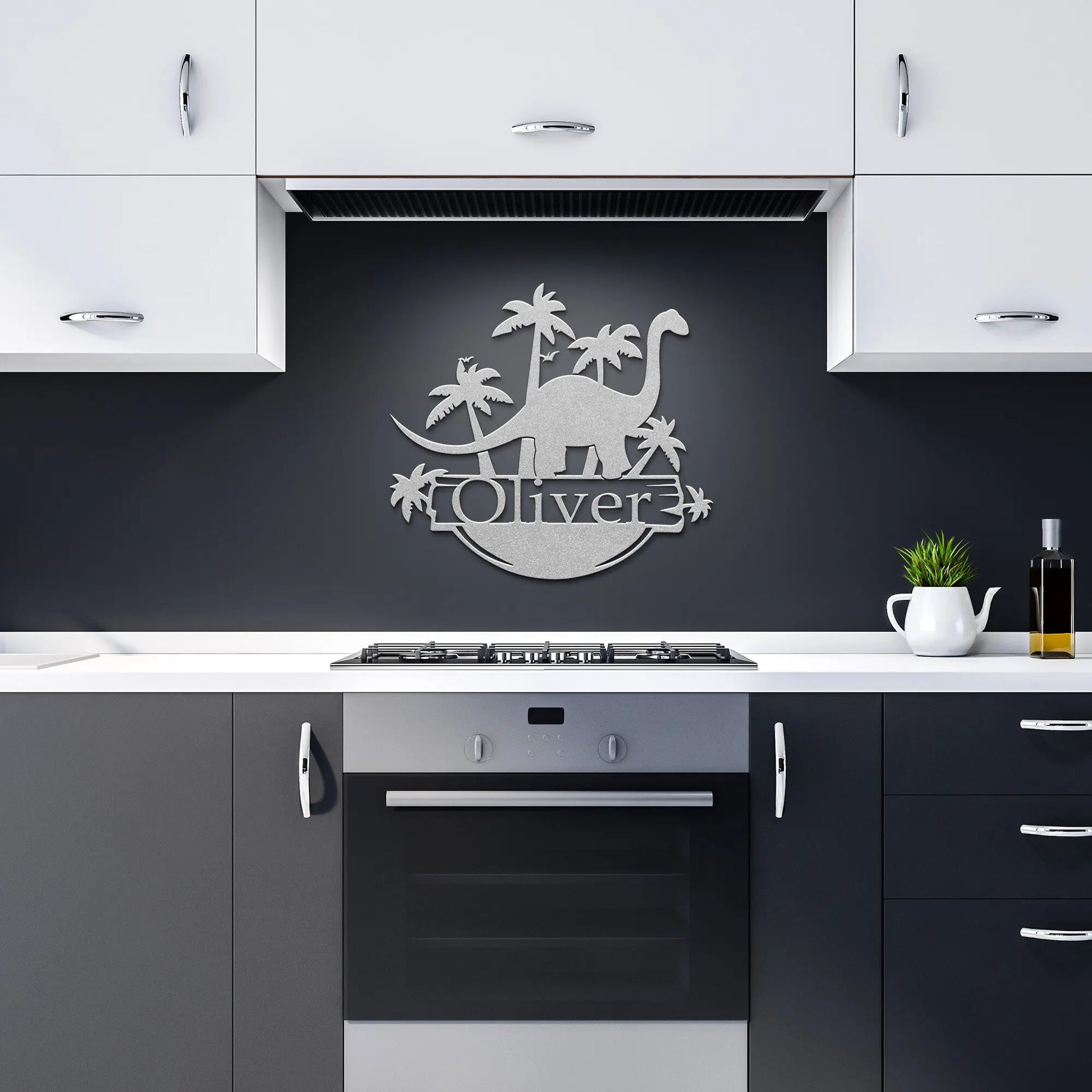 Dinosaur Personalized Metal Sign, Bedroom Wall Art, Nursery Wall Art teelaunch