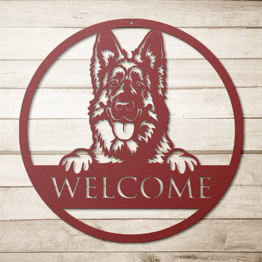 Dog Metal Name Sign, Custom Dog breed Metal Art, Dog Address Sign Personalized Welcome Sign teelaunch