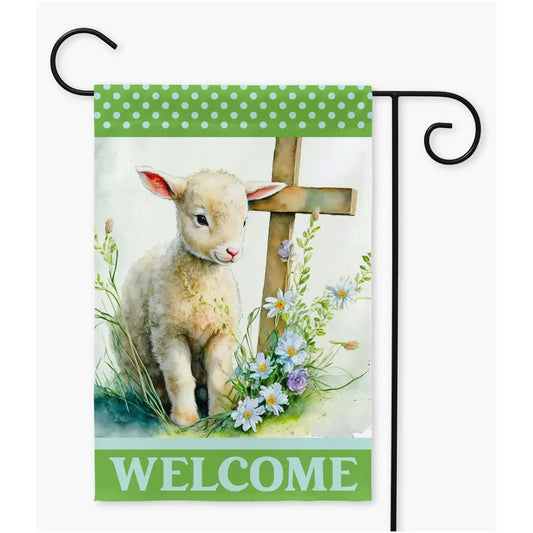 Easter Lamb Garden Flag Amazing Faith Designs