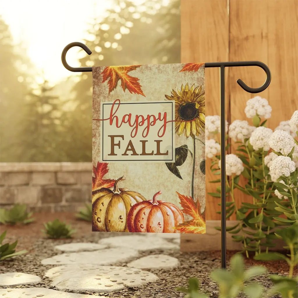 Fall Garden Flag, Pumpkin Flag, Welcome Fall, Welcome Yard Flag, Housewarming Gift, Pumpkin Patch Sign, Outdoor Decor, Farmhouse Decor Printify