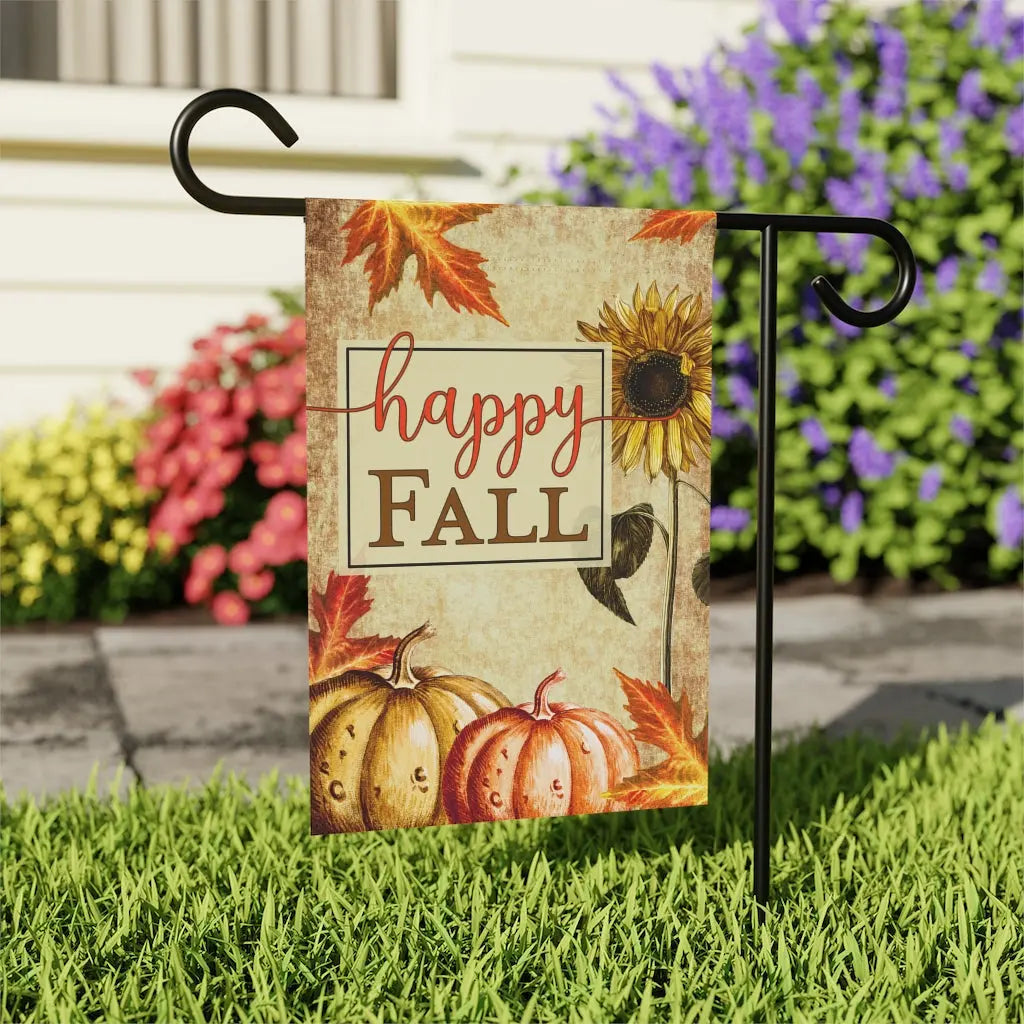 Fall Garden Flag, Pumpkin Flag, Welcome Fall, Welcome Yard Flag, Housewarming Gift, Pumpkin Patch Sign, Outdoor Decor, Farmhouse Decor Printify