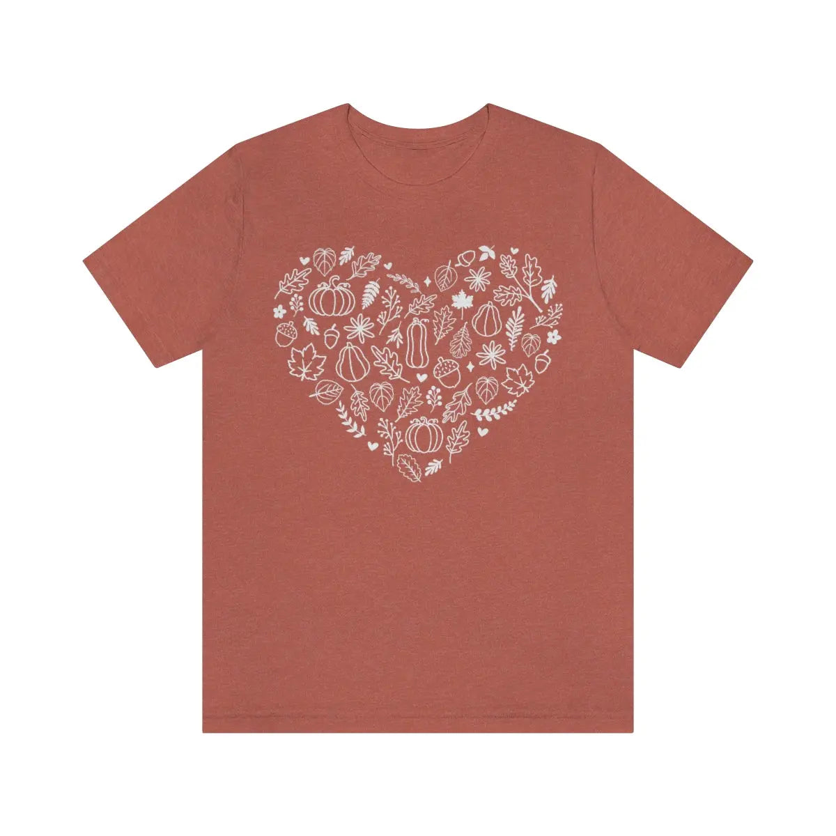 Fall Heart Pumpkin Tee Printify